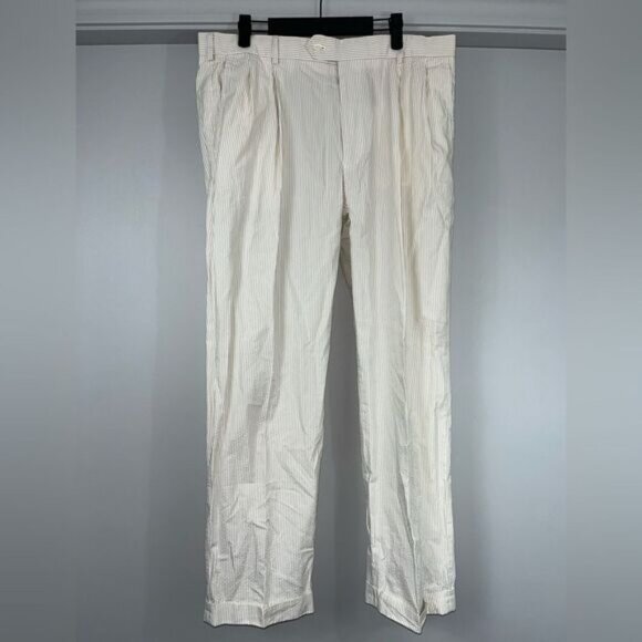 346 Brooks Brothers Men’s Striped Pants Size 37w/31L - Picture 1 of 9